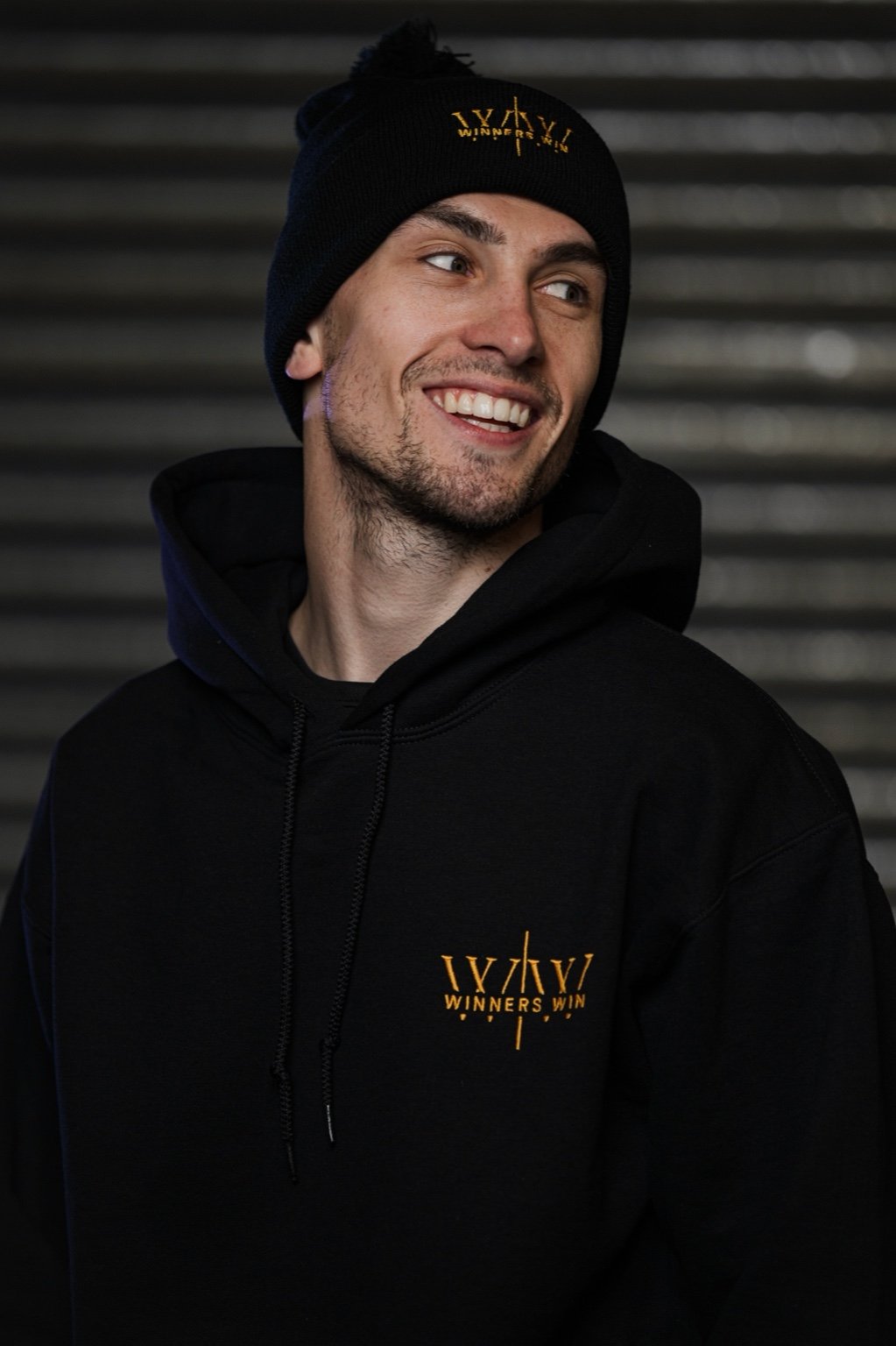 Winners Win Black Beanie
