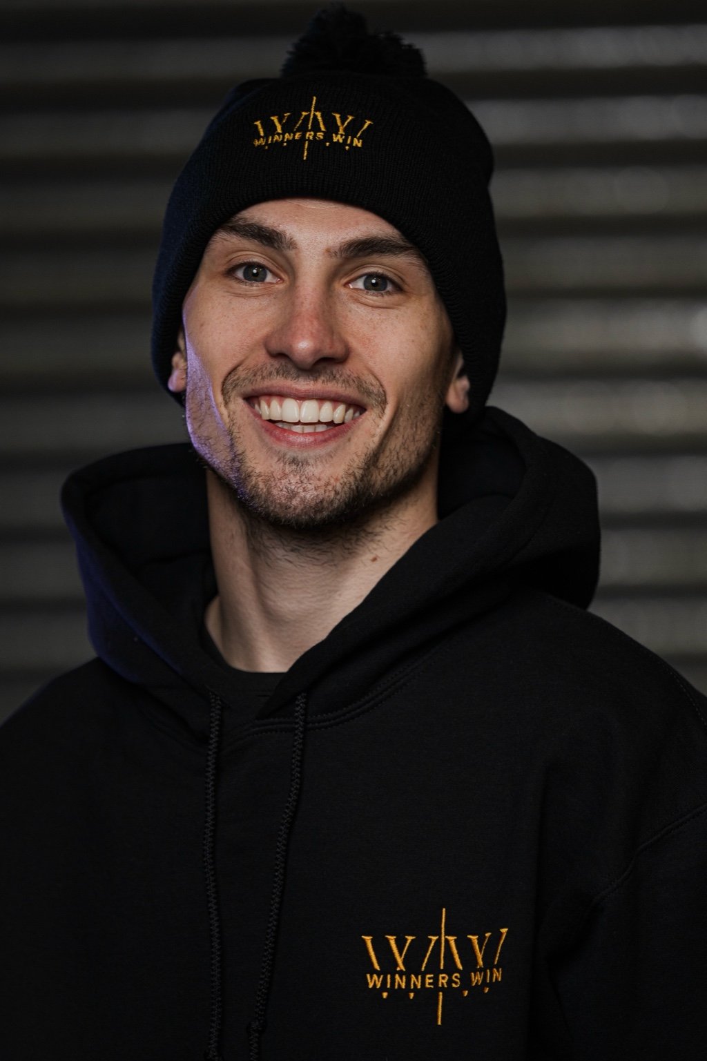 Winners Win Black Beanie