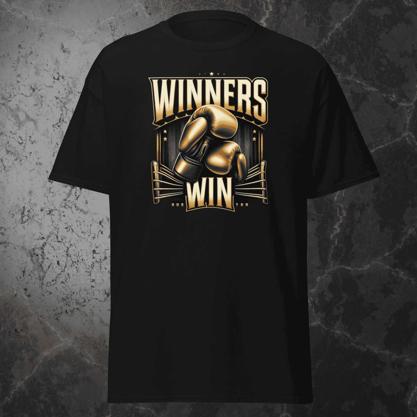 Winners Win Youth Boxing T-Shirt in a ghost mockup