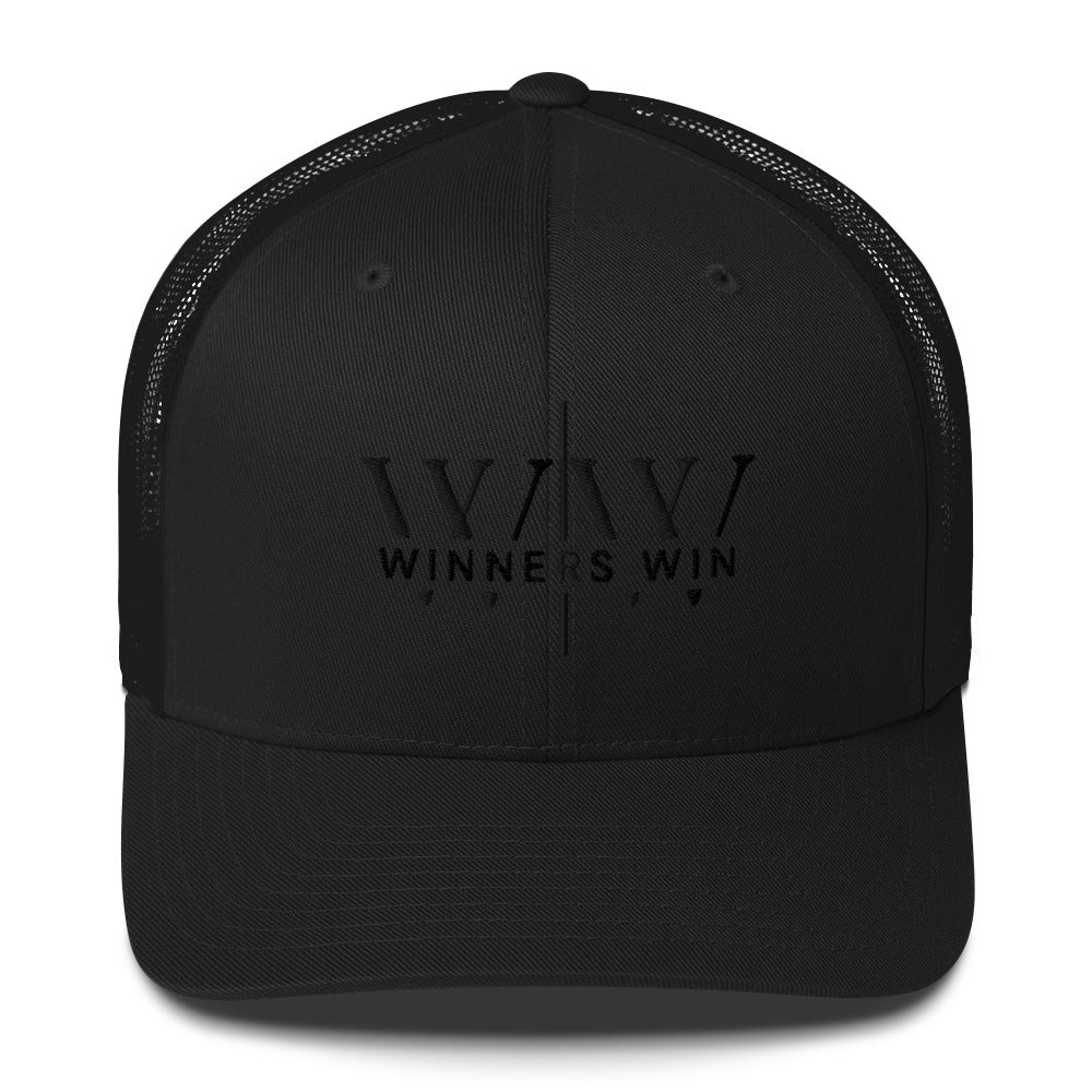 The Winners Win black in black cap
