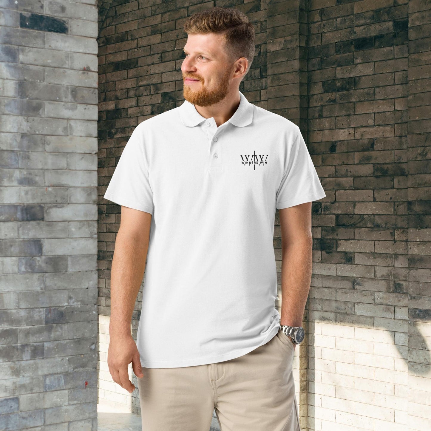 The White Winners Win polo shirt
