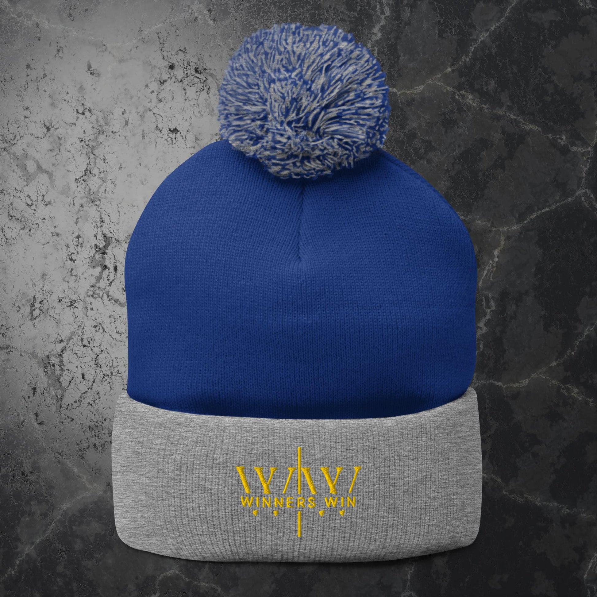 Winners Win Blue and grey beanie hat