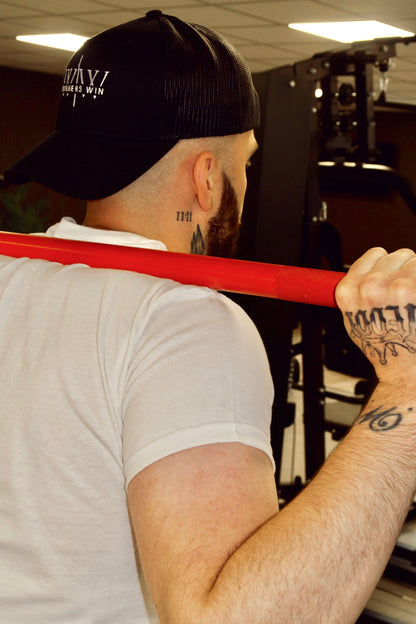 Winners win cap being worn at the gym
