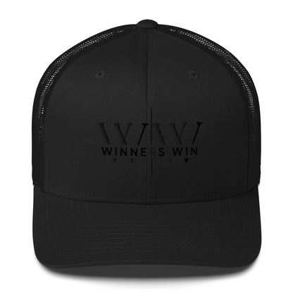 The Winners Win black in black cap