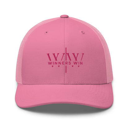 winners win pink hat