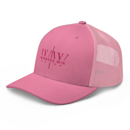 winners win pink hat